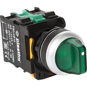 Plastim PB0-AK123M5 0-1 1NO 220V Yeşil Led Işıklı Mandal Buton