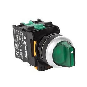 Plastim PB0-AK123M5 0-1 1NO 220V Yeşil Led Işıklı Mandal Buton