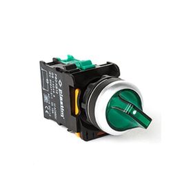 Plastim PB0-AK123M5 0-1 1NO 220V Yeşil Led Işıklı Mandal Buton