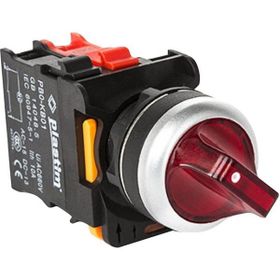Plastim PB0-AK124B5 0-1 1NC 24V Kırmızı Led Işıklı Mandal Buton