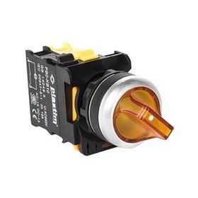 Plastim PB0-AK125B5 0-1 1NO 24V Sarı Led Işıklı Mandal Buton