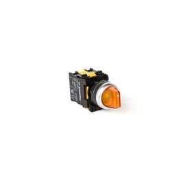 Plastim PB0-AK135B5 1-0-2 2NO 24V Led Sarı Işıklı Mandal Buton