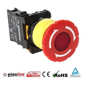 Plastim PB0-AS542 1NC Kırmızı Acil Stop Butonu