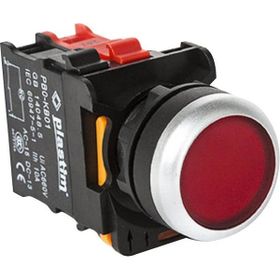 Plastim PB0-AW34B5 1NC 24V Kırmızı Led Işıklı Buton