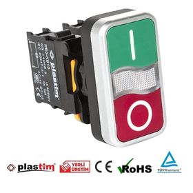 Plastim PB0-AW34M5 1NC 220V Kırmızı Led Işıklı Buton