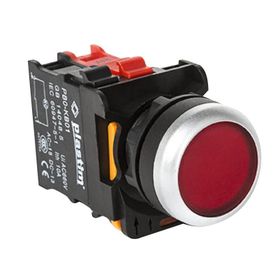 Plastim PB0-AW34M5 1NC 220V Kırmızı Led Işıklı Buton