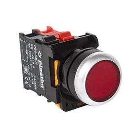 Plastim PB0-AW34M5 1NC 220V Kırmızı Led Işıklı Buton