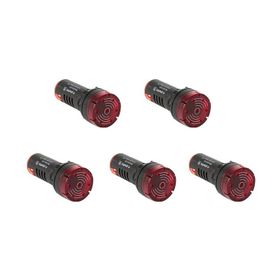 Plastim PB0-LB22-220R 220VAC-DC Kırmızı Işıklı Buzzer