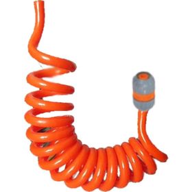 Plasyay 5 m Turuncu Spiral Yıkama Sulama Uzatma Hortumu