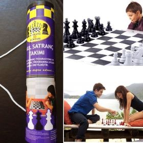 Platin Rulo Satranç Takımı