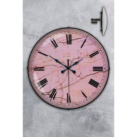 Platin Saat BU2002480628 Pink Rose Ahşap 35 cm Duvar Saati