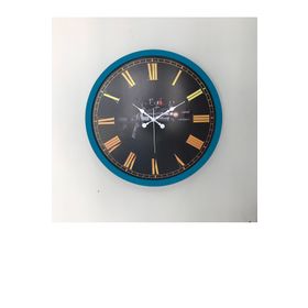 Platin Saat Turkuaz Poligon Ahşap 36 cm Duvar Saati