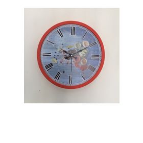 Platin Saat Turuncu Mutfak Ahşap 36 cm Duvar Saati
