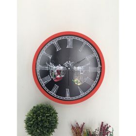 Platin Saat Turuncu Mutfak Ahşap 36 cm Duvar Saati