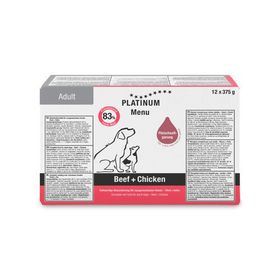 Platinum Sığırlı ve Tavuklu 375 gr Yetişkin Yaş Köpek Maması