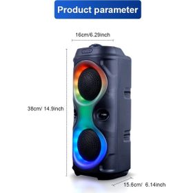 Platoon PL-4625 SD USB Bağlantılı RGB Işıklı Bluetooth Speaker