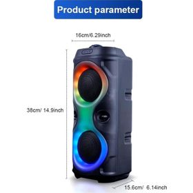 Platoon PL-4625 SD USB Bağlantılı RGB Işıklı Bluetooth Speaker