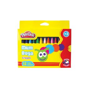 Play Doh 12 Renk Crayon Mum Boya Karton Kutu