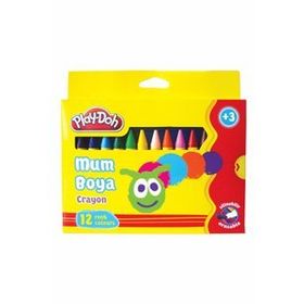 Play Doh 12 Renk Crayon Mum Boya Karton Kutu