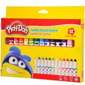 Play Doh 12 Renk Karton Kutu Jumbo Keçeli Kalem