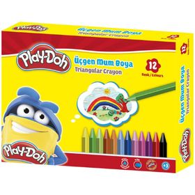 Play Doh Cr008 12 Renk Üçgen Crayon Mum Boya