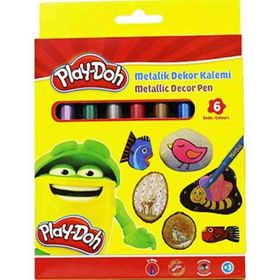 Play Doh Metalik 6 Renk Keçeli Kalem