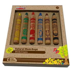 Play-Doh PLAY-CR009 6 Renk Naturel Mum Boya