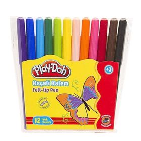 Play-Doh PLAY-KE005 Pvc 2mm 12 Renk Keçeli Kalem