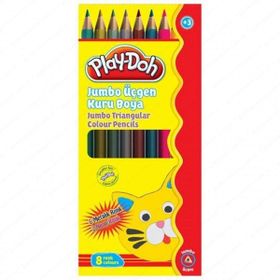 Play-Doh PLAY-KU016 6 Renk Metalik + 2 Renk Neon Jumbo Kuru Boya