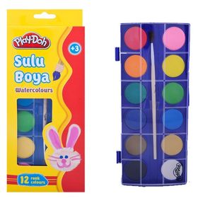 Play-Doh PLAY-SU003 12 Renk 28 mm Sulu Boya