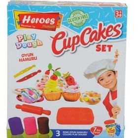 Play Dough 3 Renk Cup Cake Oyun Hamuru Seti