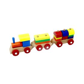 Play Wood 351 Eğitici Ahşap Bloklu Bultak Tren