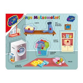 Play Wood Ahşap Tutmalı Banyo Malzemeleri Puzzle