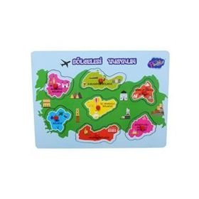 Play Wood Bölgeleri Tanıyalım Ahşap Tutmalı Puzzle