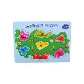 Play Wood Bölgeleri Tanıyalım Ahşap Tutmalı Puzzle