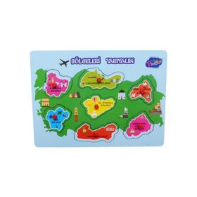 Play Wood Bölgeleri Tanıyalım Ahşap Tutmalı Puzzle