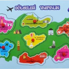 Play Wood Bölgeleri Tanıyalım Ahşap Tutmalı Puzzle