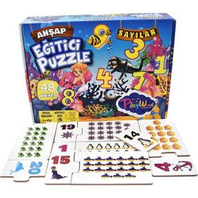 Play Wood Eğitici Ahşap Sayılar Hafıza Kartları