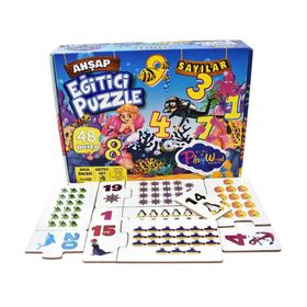 Play Wood Eğitici Ahşap Sayılar Hafıza Kartları