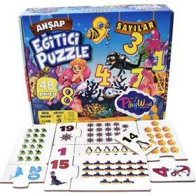 Play Wood Eğitici Ahşap Sayılar Hafıza Kartları