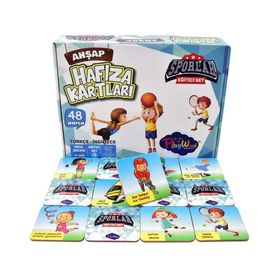 Play Wood Eğitici Ahşap Sporlar Hafıza Kartları