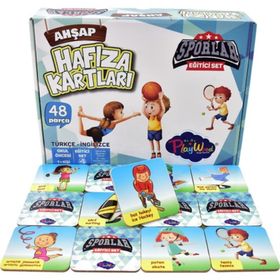 Play Wood Eğitici Ahşap Sporlar Hafıza Kartları