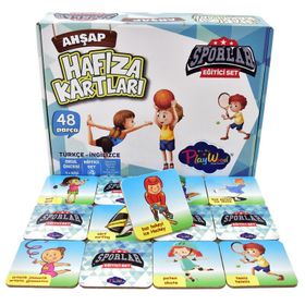 Play Wood Eğitici Ahşap Sporlar Hafıza Kartları