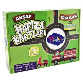 Play Wood Eğitici Ahşap Taşıtlar Hafıza Kartları