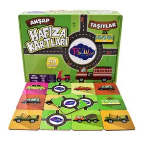 Play Wood Eğitici Ahşap Taşıtlar Hafıza Kartları