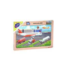 Play Wood ONY-233 Havaalanı Ahşap Eğitici Puzzle