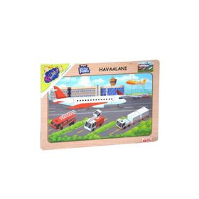 Play Wood ONY-233 Havaalanı Ahşap Eğitici Puzzle