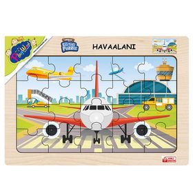 Play Wood ONY-233 Havaalanı Ahşap Eğitici Puzzle