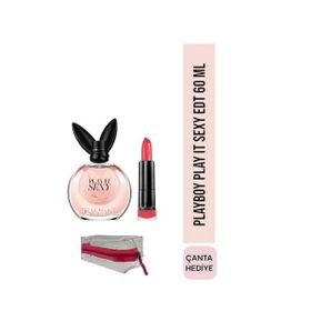 Playboy Play It Sexy EDT 60 ML Kadın Parfüm+Max Factor Matte Lipstick 15 Flame