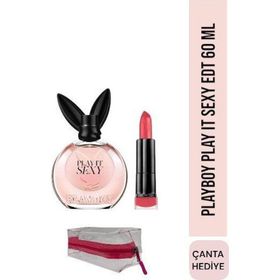 Playboy Play It Sexy EDT 60 ML Kadın Parfüm+Max Factor Matte Lipstick 15 Flame
